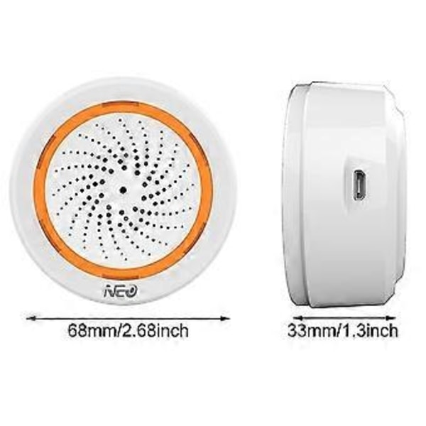 3 I 1 Hub Temperatur Fugtighedssensor Sirene Alarm APP Kontrol Sensitiv Gateway