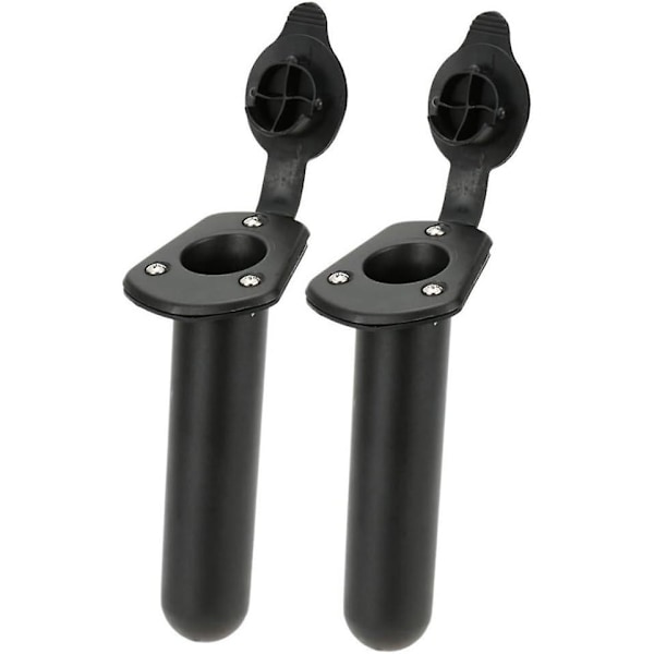 Sett med 2 stk. Flush Recessed Fiske Stang Holder Med Carter Pakning Cap Deksel Cap For Kajakk Båter