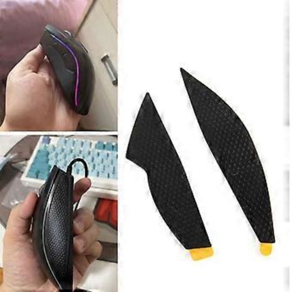 Håndlagde Sklisikre Svettebestandige Musehud Skøyter for Razer Mamba 5G Mus Selvklebende Design Anti-Skligrep Tape