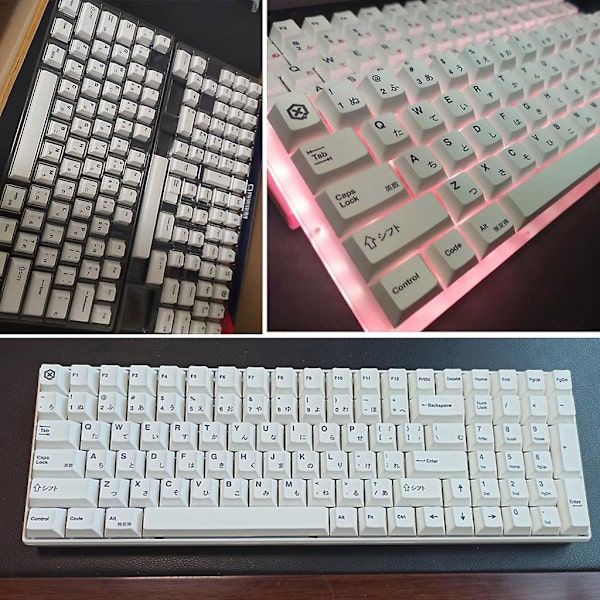 Keycap Dye Sublimation Cherry Profile Mekaninen Keycap 137keys Japanilainen Valkoinen