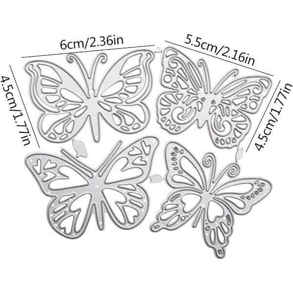 Scrapbooking-skärmaskiner Skärmaskiner, Fjärilsklippmaskiner Metallstencil för Scrapbooking Präglingsalbum Papperspresentkort