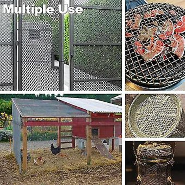 4 stk 21cmx30cm Wire Mesh, Stødige Metallnett Ark For Diy Prosjekter 304 Mindre Stål Ingen R Mesh