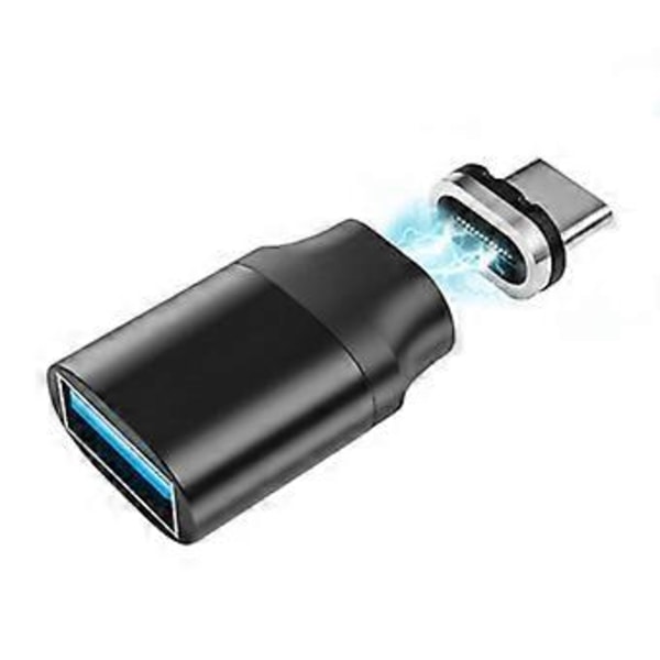 Magnetisk kontakt Typ C Hane till USB3.0 Hona OTG Dataöverföringsadapter