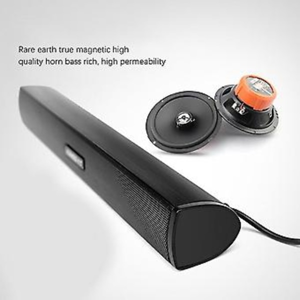 Ikanoo Subwoofer Soundbar til Bærbar Computer Kompatibel Med Ook Pc Tv S Og Bærbar Ledningsført