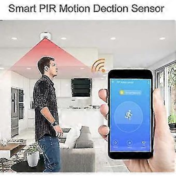 Wifi PIR Rörelsesensor Infraröd Detektor Säkerhets Inbrottslarm Sensor Smart Life App Kontroll