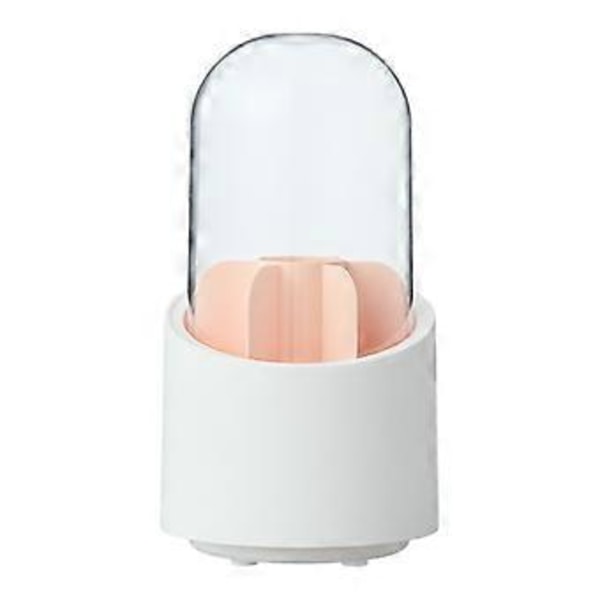 360-graders roterende opbevaringsboks skrivebord makeup børste gitter rack kollegium opbevaring papirvarer opbevaringsspand plastik Roterende opbevaringsboks - pink med låg conven