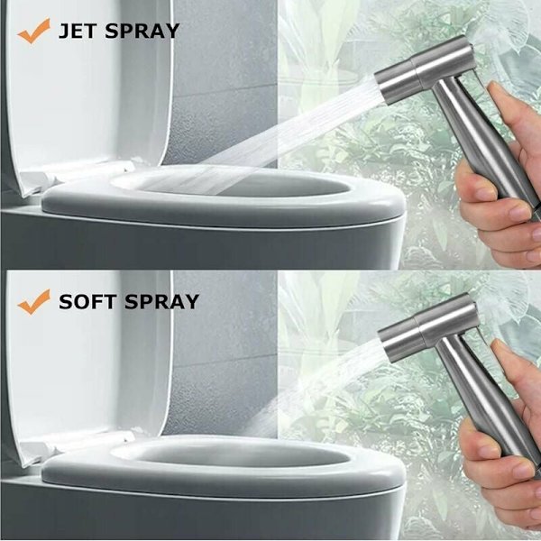 Rustfritt stål bidet toalett spray, bidet spray sett, kran spray toalett spray
