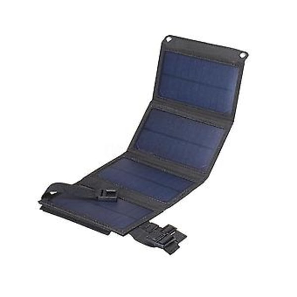 8w Solcelle Sammenleggbar Pakke Solcelleladerveske USB Utendørs Mobiltelefon Bærbar Solcellelader