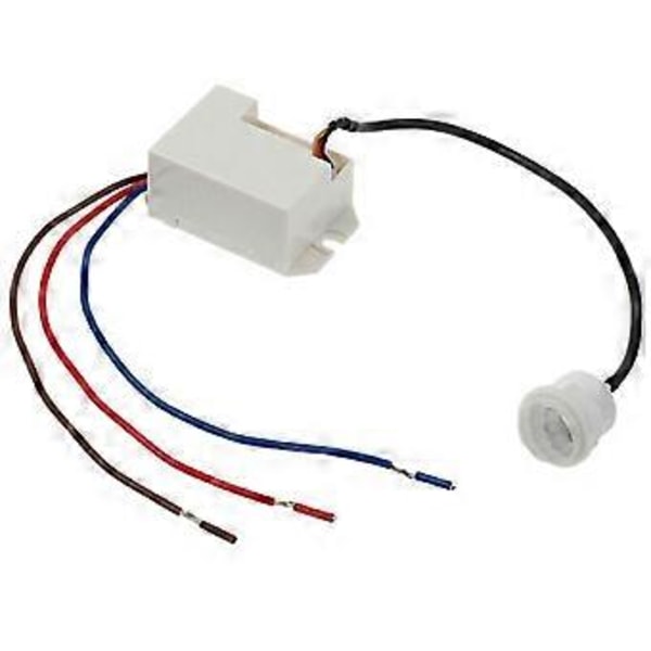 Mini PIR-rörelsedetektor för installation 230V AC Max. 800W Rörelsesensor Ny Vacker