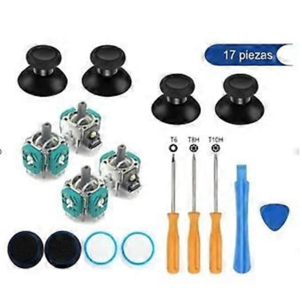 XBOX ONE handkontroll 3D joystick fjärrkontroll sensor svamp huvud lock PS4 PS5 fjärrkontroll sensor reparationsverktyg set xbox one 17 delars set