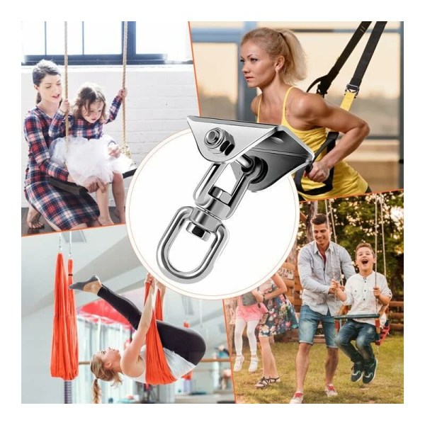 Heavy Duty Takkrok 360 Rotation Rostfritt Stål Hängmatta Hängsats för Hängmatta, Hängande Stol, Boxningssäck, Gunga, Aerial Yo