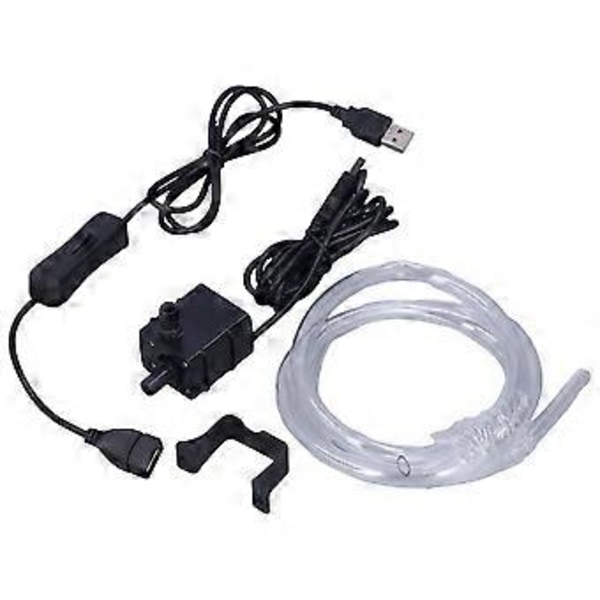 DC5521 Hun-stik Vandpumpe Kit Lavtryks Nedsænkbare Pumper med USB Kabel 5V 1W