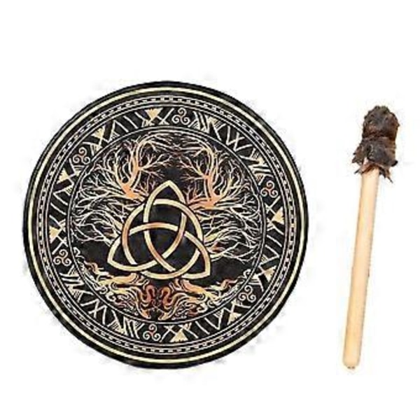 Trumma med Trumstockar Andlig Healing Chakra Balansering Reflektion Meditation Ram