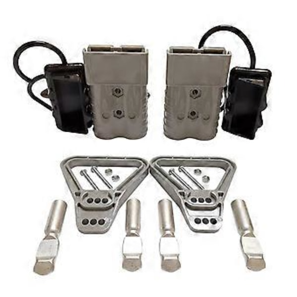 2 st 350A 2AWG Batterikabel Snabbkoppling Kit för Anderson Kontakt för ATV Vinsch Grå