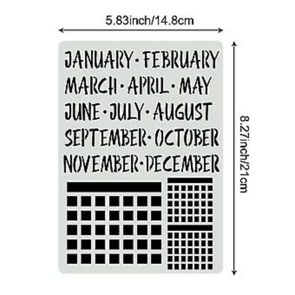 16 kpl Journal Stencils -setti - Productivity Plr Stencil Journal Stencils A5 Dotted Jo:lle