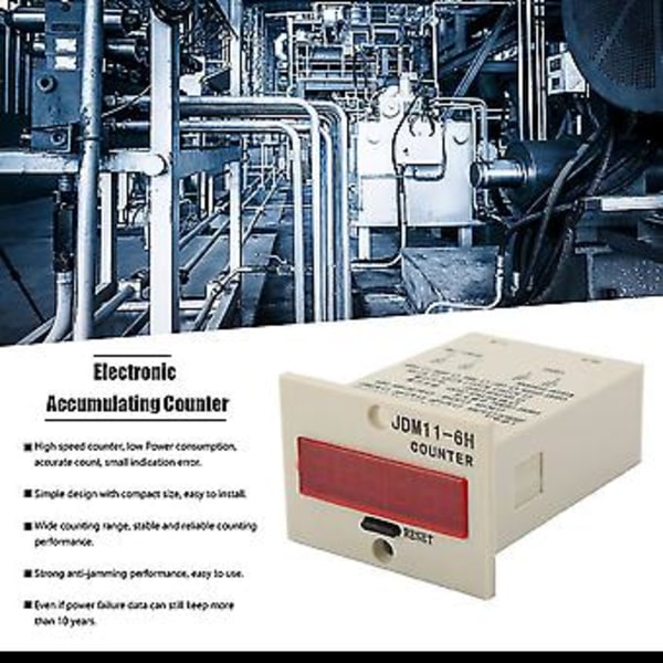 JDM11-6H 6-siffrig Elektronisk Räknare DC36V
