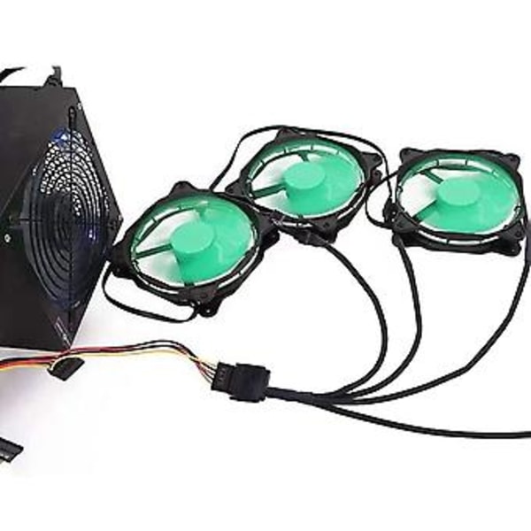 Ing Tuuletinadapterikaapeli, 15-nastainen Sata - 4 x 3-nastainen / 4-nastainen Pmw 12v PC-kotelotuuletinadapterikaapeli 15:een