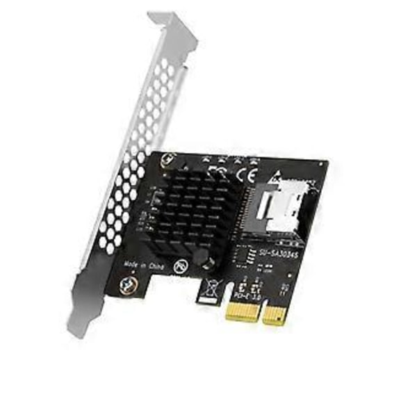 4 Port SATA 3 PCIe Riser till Mini SAS 8087 6G SSD Adapter PCI-e X1 Expansionskort