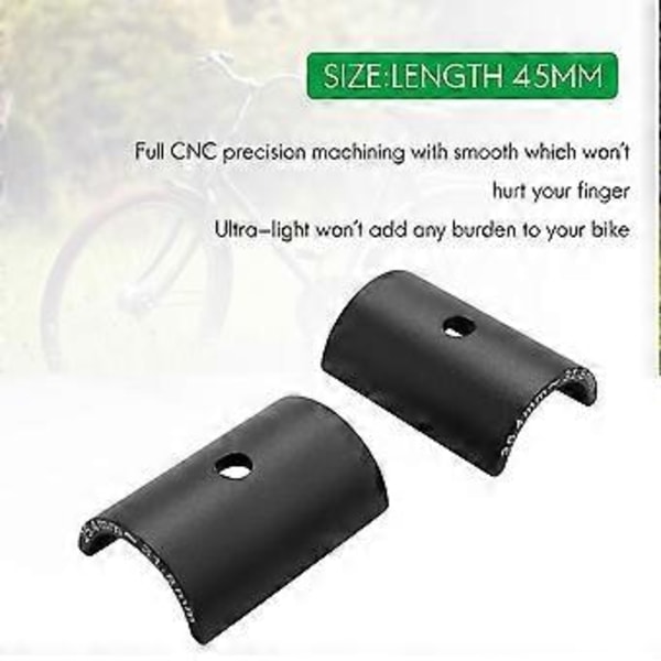 Cykelstyr Styr Shim Spacer Frempindsreducer Størrelsesreducerende Bøsningsmuffe 25,4 mm til 31,8 mm Styrboringsadapter Sort
