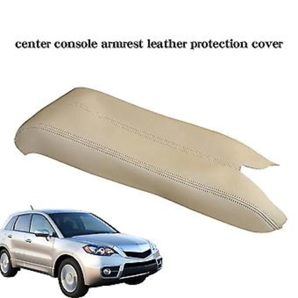 Bil Mikrofiberläder Mittkonsol Box Pad Armstödsskydd För 2007-2012 Beige