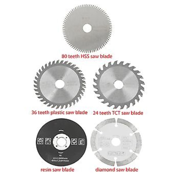 5 kpl 85 mm sisähalkaisija 15 mm minikarbidi pyörösahanterä leikkaustyökaluun