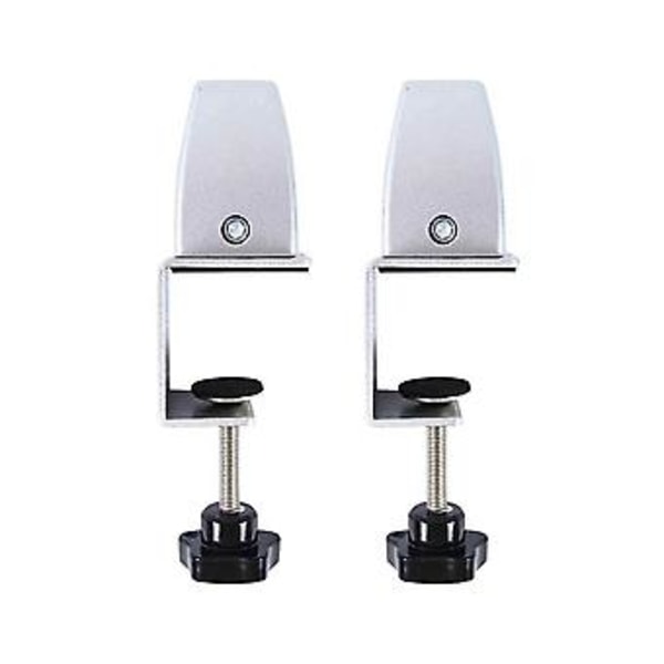 2 stk. Aluminium Legering Glas Klips Justerbar Mobil Skærm Klips Kontorbords Skillevæg Klips Sort