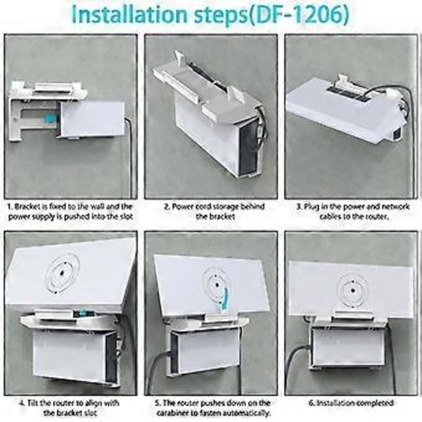2-i-1 til Gen 3/V3 Routerbeslag & Strømforsyningsbeslag Holder - Internet Kit Satellit, Stabilitetsvægholder