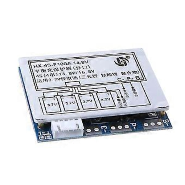4S 100A 14.8V Li-ion Litium 18650 Batteri BMS PCM för Skyddskort med Bal