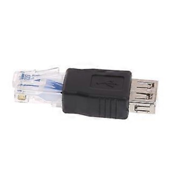 USB Type A Naaras - RJ45 Uros Liitin Kristallilla, USB Verkkopistoke