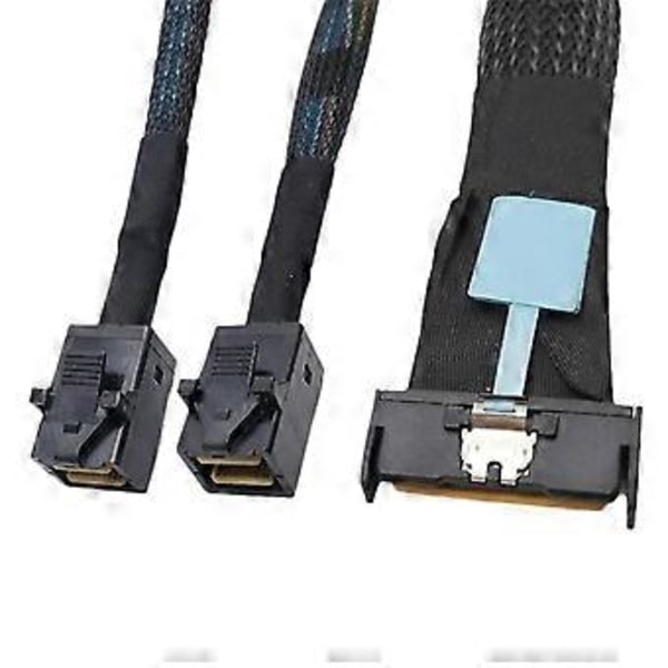 0,8 m Serveradapterkabel Slimesas MCIO 8I til 2xSFF-8643 MINISAS Server Data Multifunksjonell Praktisk Adapterkabel