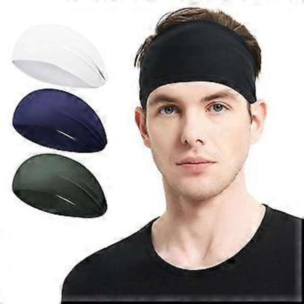 Löpband för män, stretchigt pannband för män för fotboll, basket, fitness, träning, unisex, snabbtorkande svettband B