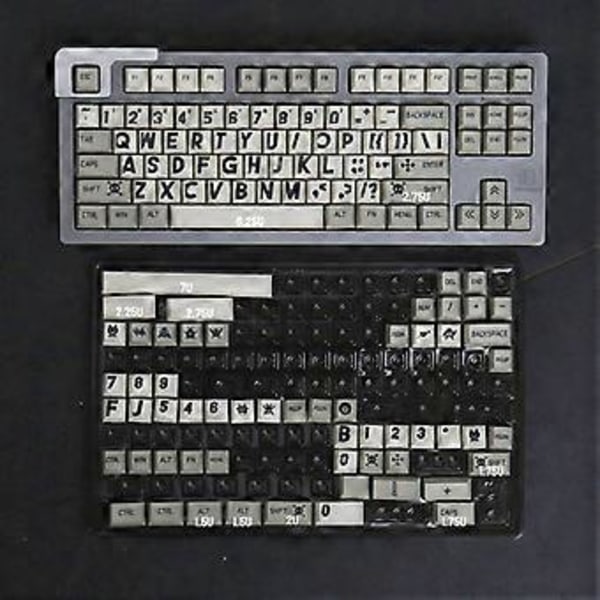 142 Tangenter Retro Programmer Tangentbordsskydd Tjock PBT DyeSublimation Ljustäta CherryProfile Tangentbordsskydd För Mekaniska Tangentbord