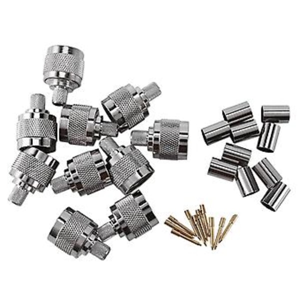 10 stk. N-type kontakt 50-5 N-kontakt RF koaksialkontakt for Lmr300 5d-fb kabel N-50j-5 Rf