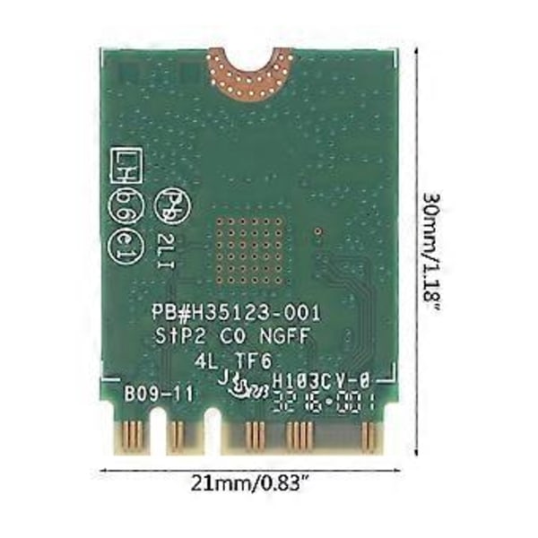 För Wireless-AC 3165 3165NGW Dual Band Wi-Fi NGFF för M.2 Gränssnitt Bluetooth-kompatibelt 4.0 WiFi-kort för Thinkpads