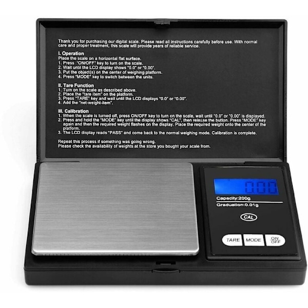 700g/0.01g Precision Scale, Kitchen Scale, Portable Jewelry Scale, Pro Pocket Digital Scale, with LCD Display and 7 Units, Tare Function, for Kitche