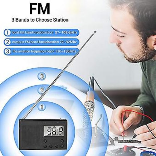 DIY Radio Kit FM Radio Modul 76-108mhz Trådløs Mottaker LCD Skjerm 3v Elektronisk Lodding