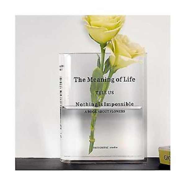 Bog Blomstervase Transparent Blomstervase I Klar Bogformet Æstetisk Blomsterpotte Akryl Plantevase Til Værelse
