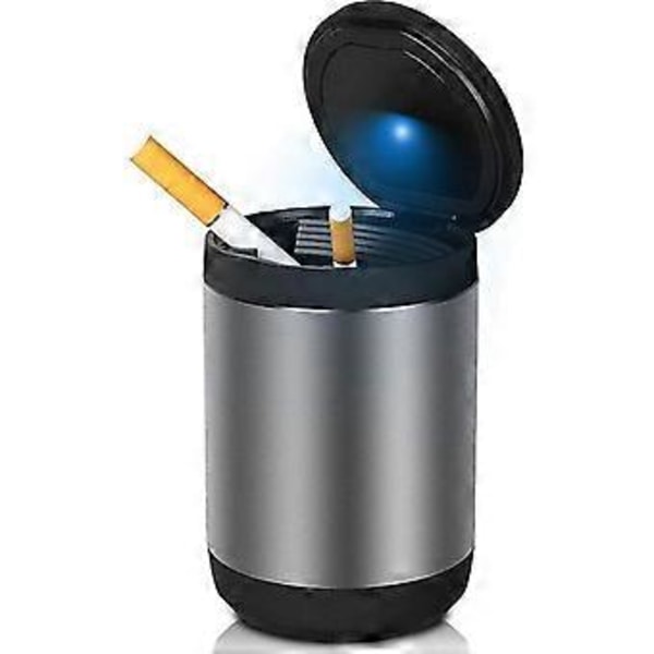 Askebger til bilkop med lg og LED-lys, ideel dekorativ cigarrejseaskebger til udendrs brug, cigaretaskebger, bil-ml