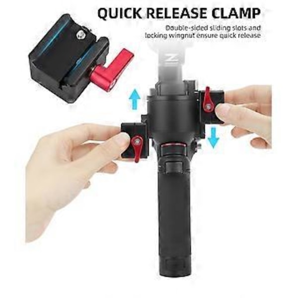 Monteringsplade Klemme Monitorholder m/ 1/4 Gevind 3/8 Lokaliseringshul Til Dji Rs 2/ Rsc 2/ Rs 3/ Rs 3 Pro Gimbal Tilbehør