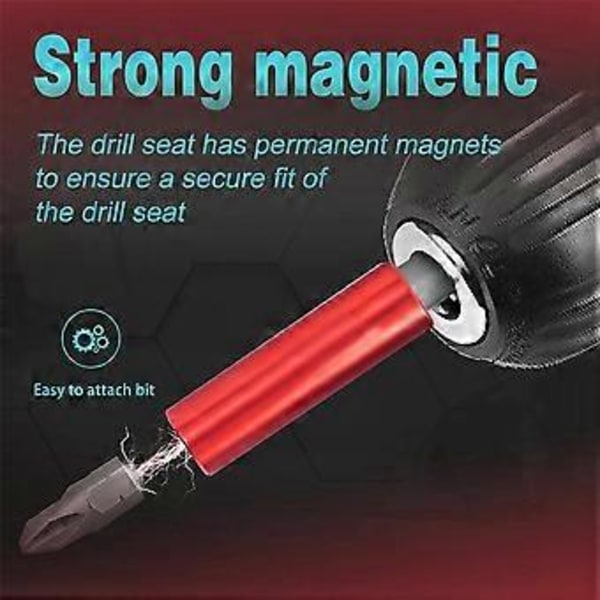 5 ST Magnetisk Förlängningshylsa Borr Bit Hållare 1/4 Tum Hex Elverktyg, Magnetisk Förlängningsbitshållare, Hex Skaft S2 A