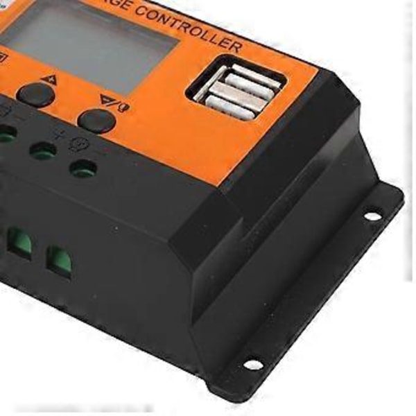 Solar Charge Controller LCD-display 3-trins styring Solpanel Opladningsregulator til syre-lithiumbatterier 12V 24V 30A