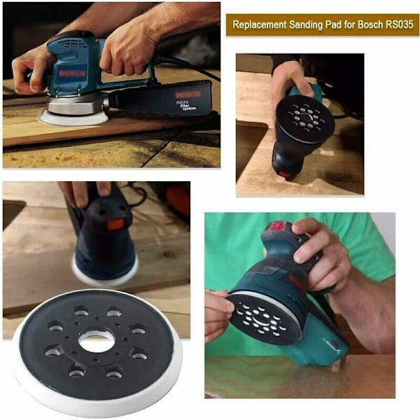 125 mm slibepude Kompatibel med Bosch PEX 220 A,GEX 125-1 AE,PEX 220 AE, Skil 7402/7490,2 stk..