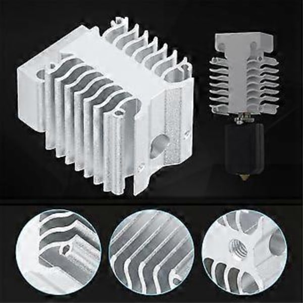 3D-skrivare Värmeavledningsblock, 3D-skrivare Kylfläns Radiator, Hotend Ersättningsdelar för 3 V3 KE/ 3 V3 SE