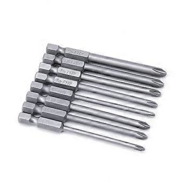 8 kpl Eri kokoja Seosterästä Magneettinen Ristipääruuvimeisselit 75mm Pituus 6.35m