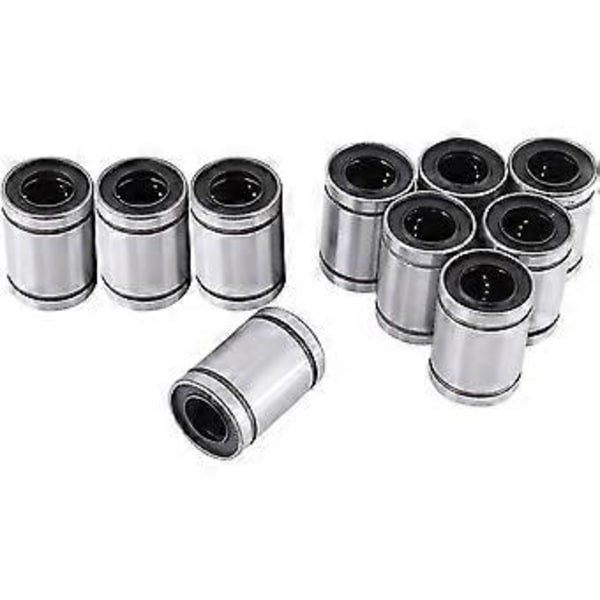 10-pack 12mm Linjär Kullager Dubbeltätad Bussning För Stång - 3D-skrivare, CNC-delar