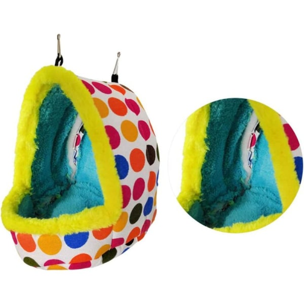 Fågelhängande hängmatta vinter varm papegoja bo hus plysch säng gosig djur grotta hängmatta leksak för Conure Lovebird Budgie Parakeet Cockatiel Ca