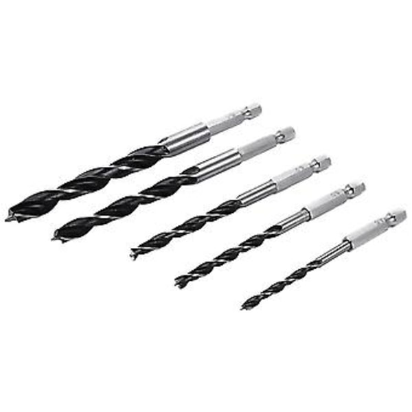 Hss 1/4 Tommers Sekskantspiss Bor Sett Chan 5 stk 4 - 10mm For Verktøy