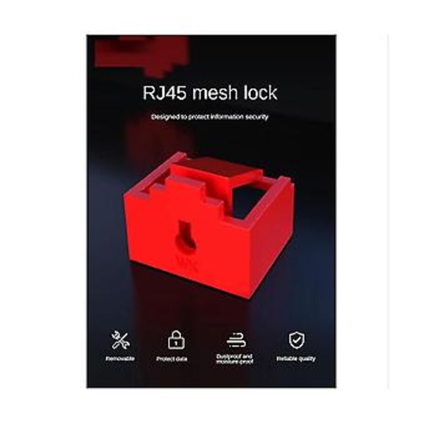 10 st Ethernet Hub Port Rj45 Dammskydd Lock Skyddsplugg För Rj45 Hona Port Gränssnitt Prot