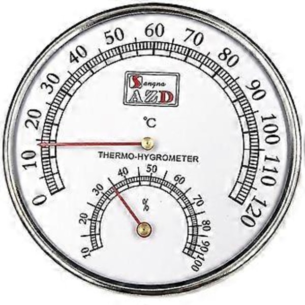 Basturum Hygrometer Termometer, Celsiusmätare för Verkstäder, Pool