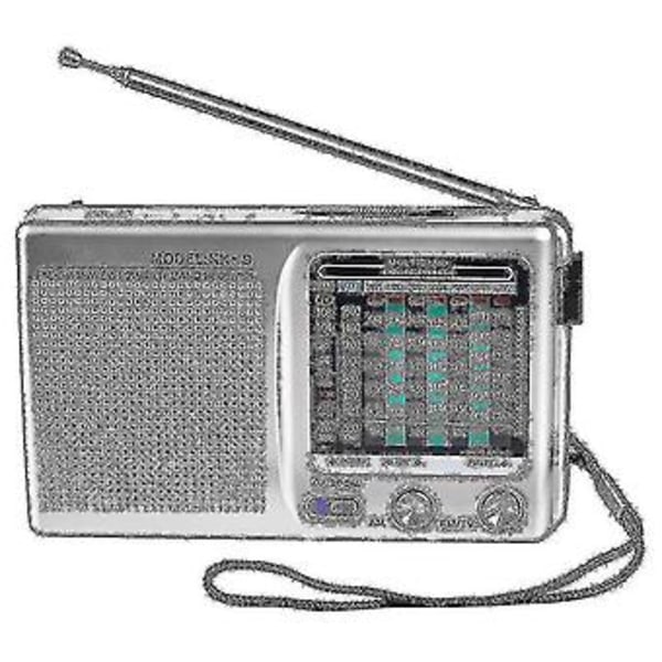 Am/fm/sw Bærbar Radio Drevet For Innendørs, Utendørs & Nødbruk Radio Med Høyttaler & Hodetelefon